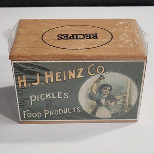 HJ Heinz Company Wood Pickle Packing Crate Reproduction Advertising Recipe Box